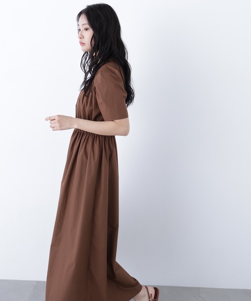 N.(N. Natural Beauty Basic)(エヌエヌナチュラルビューティーベーシック)の「ローンタックショルダーワンピース(ワンピース・レディース・ブラック/ダークブラウン/ラベンダー・SMALL/MEDIUM)」の13枚目の写真