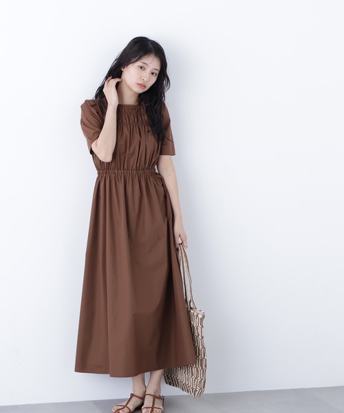 N.(N. Natural Beauty Basic)(エヌエヌナチュラルビューティーベーシック)の「ローンタックショルダーワンピース(ワンピース・レディース・ブラック/ダークブラウン/ラベンダー・SMALL/MEDIUM)」の14枚目の写真