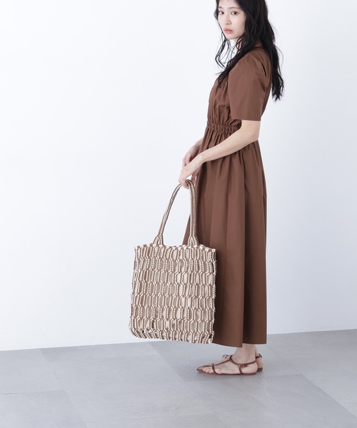 N.(N. Natural Beauty Basic)(エヌエヌナチュラルビューティーベーシック)の「ローンタックショルダーワンピース(ワンピース・レディース・ブラック/ダークブラウン/ラベンダー・SMALL/MEDIUM)」の16枚目の写真
