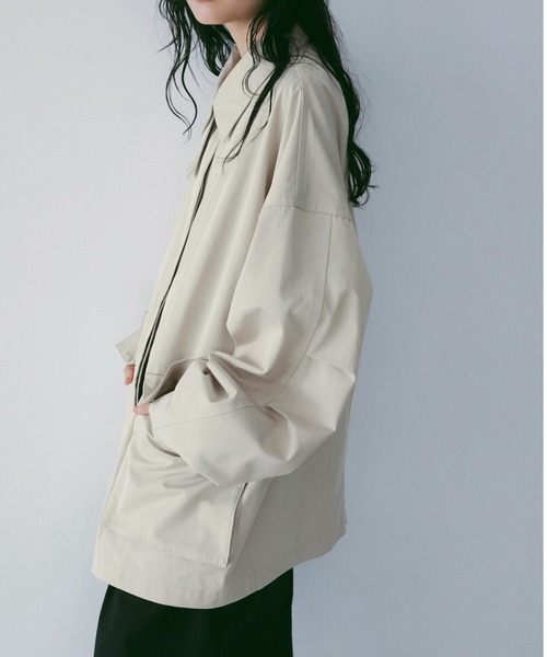 anuke（アンヌーク）の「Over Half Coat（テーラードジャケット・レディース・アイボリー/ベージュ・36inch/38inch）」の4枚目の写真