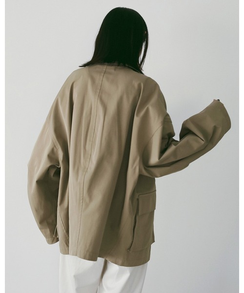 anuke（アンヌーク）の「Over Half Coat（テーラードジャケット・レディース・アイボリー/ベージュ・36inch/38inch）」の9枚目の写真