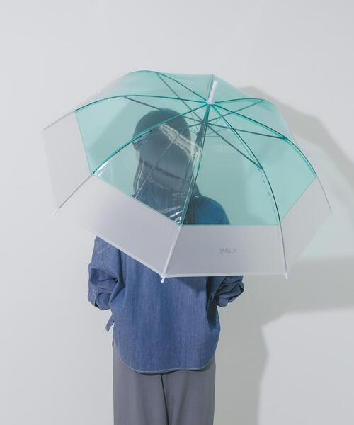 SMELLY(スメリー)の「クリアバイカラービニール傘(長傘・レディース・ブルー/グレー/イエロー/グリーン/ピンク・FREE)」の11枚目の写真