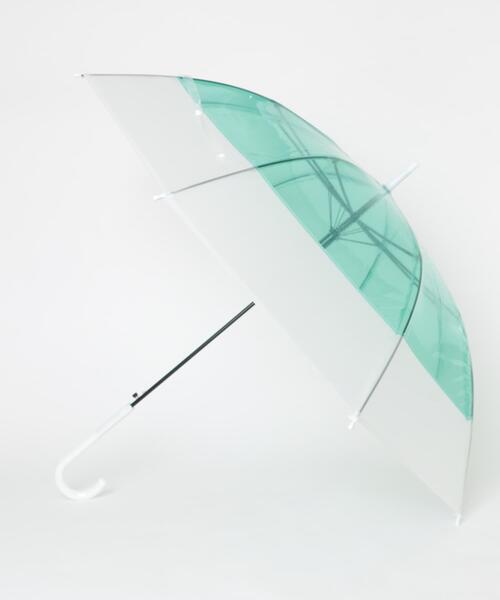 SMELLY(スメリー)の「クリアバイカラービニール傘(長傘・レディース・ブルー/グレー/イエロー/グリーン/ピンク・FREE)」の12枚目の写真