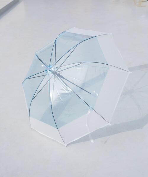 SMELLY(スメリー)の「クリアバイカラービニール傘(長傘・レディース・ブルー/グレー/イエロー/グリーン/ピンク・FREE)」の14枚目の写真