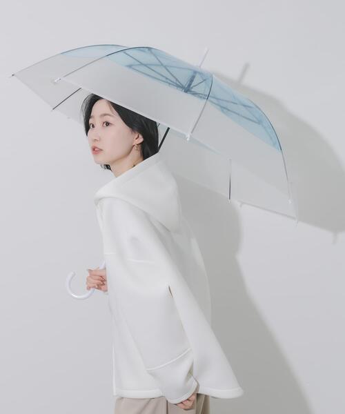 SMELLY(スメリー)の「クリアバイカラービニール傘(長傘・レディース・ブルー/グレー/イエロー/グリーン/ピンク・FREE)」の17枚目の写真