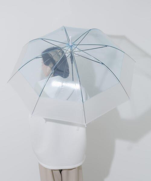 SMELLY(スメリー)の「クリアバイカラービニール傘(長傘・レディース・ブルー/グレー/イエロー/グリーン/ピンク・FREE)」の18枚目の写真