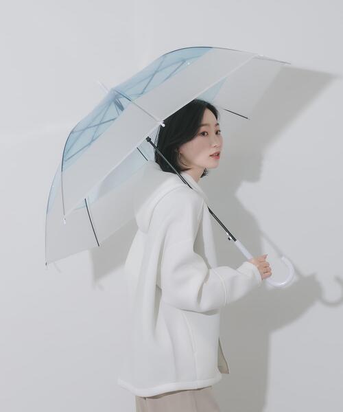 SMELLY(スメリー)の「クリアバイカラービニール傘(長傘・レディース・ブルー/グレー/イエロー/グリーン/ピンク・FREE)」の19枚目の写真