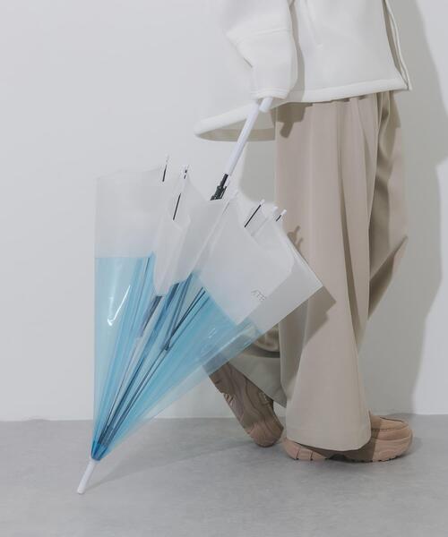 SMELLY(スメリー)の「クリアバイカラービニール傘(長傘・レディース・ブルー/グレー/イエロー/グリーン/ピンク・FREE)」の20枚目の写真