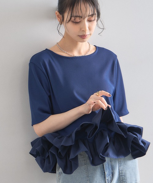 裾フリルリブカットプルオーバー（Tシャツ/カットソー）｜&. NOSTALGIA