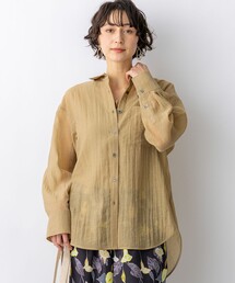 リネンミックスシアースラブ ミリタリー シャツジャケット（シャツ