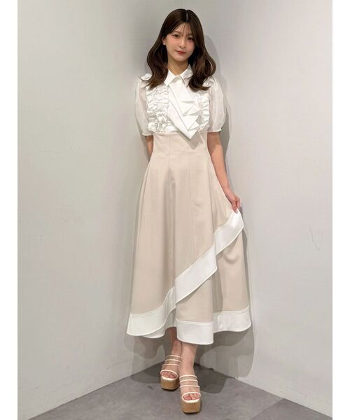 MERCURYDUO（マーキュリーデュオ）の「ギャザーフリルシャツ（シャツ/ブラウス・レディース・ライトブルー/オフホワイト・FREE）」の15枚目の写真