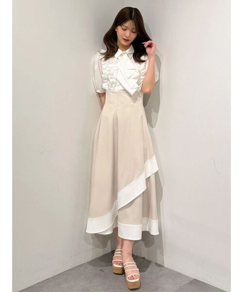 MERCURYDUO（マーキュリーデュオ）の「ギャザーフリルシャツ（シャツ/ブラウス・レディース・ライトブルー/オフホワイト・FREE）」の16枚目の写真