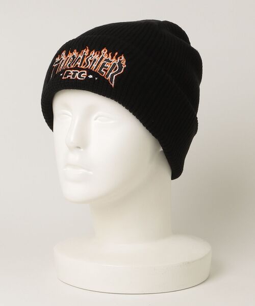 FTC（エフティーシー）の「"FTC x THRASHER" LOGO BEANIE（ニットキャップ/ビーニー・メンズ・オレンジ/グリーン系その他/ブラック・FREE）」の6枚目の写真
