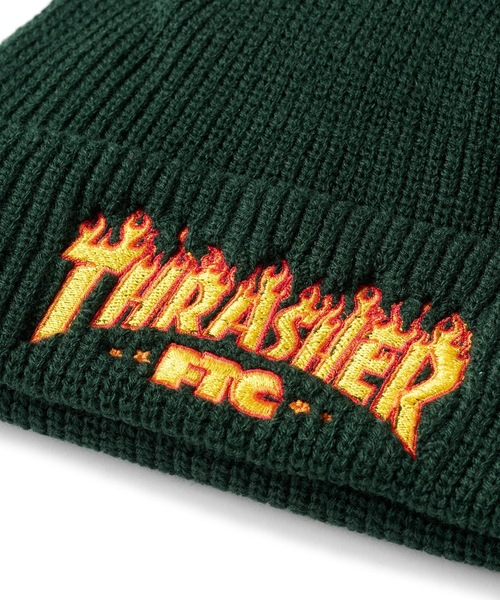 FTC（エフティーシー）の「"FTC x THRASHER" LOGO BEANIE（ニットキャップ/ビーニー・メンズ・オレンジ/グリーン系その他/ブラック・FREE）」の9枚目の写真
