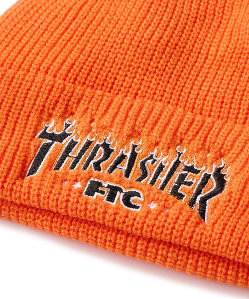 FTC（エフティーシー）の「"FTC x THRASHER" LOGO BEANIE（ニットキャップ/ビーニー・メンズ・オレンジ/グリーン系その他/ブラック・FREE）」の7枚目の写真