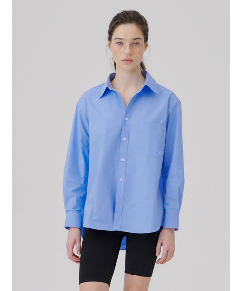 WAVE UNION(ウェーブユニオン)の「Oversized Essential Shirt Blue(シャツ/ブラウス・レディース・その他・2)」の1枚目の写真