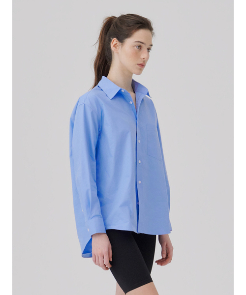 WAVE UNION(ウェーブユニオン)の「Oversized Essential Shirt Blue(シャツ/ブラウス・レディース・その他・2)」の3枚目の写真