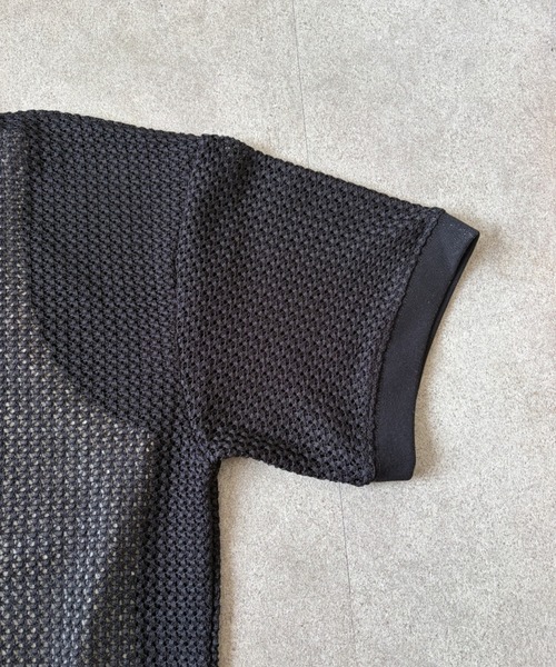 link lot(リンクロット)の「【2点セット】半袖レースポロシャツ×ワッフルタンクトップ(ポロシャツ・メンズ・アイボリー/ブラック/ブラウン・L/M)」の20枚目の写真