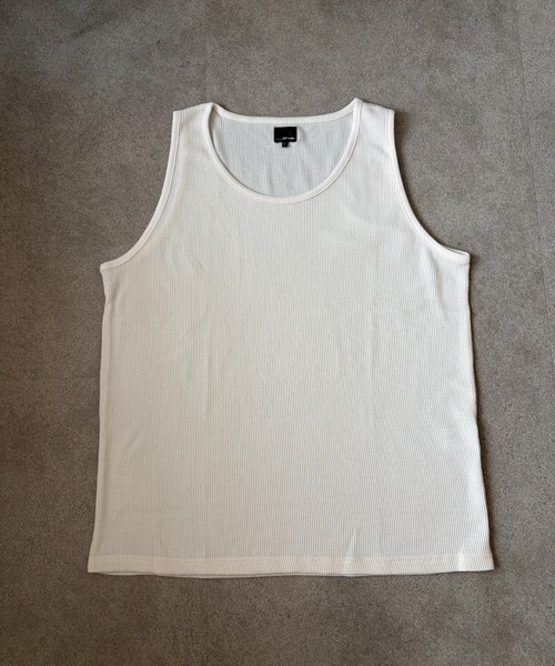 link lot(リンクロット)の「【2点セット】半袖レースポロシャツ×ワッフルタンクトップ(ポロシャツ・メンズ・アイボリー/ブラック/ブラウン・L/M)」の4枚目の写真
