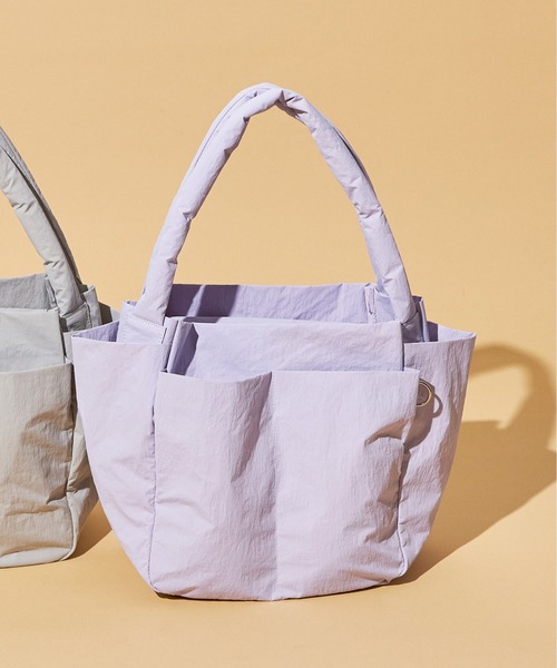 SALON de RUBAN（サロンドルヴァン）の「【SALON de RUBAN / サロン ド ルヴァン】 トートバッグ（トートバッグ・レディース・ブラック/ラベンダー/モカ/イエロー/ライトグレー・FREE）」の4枚目の写真