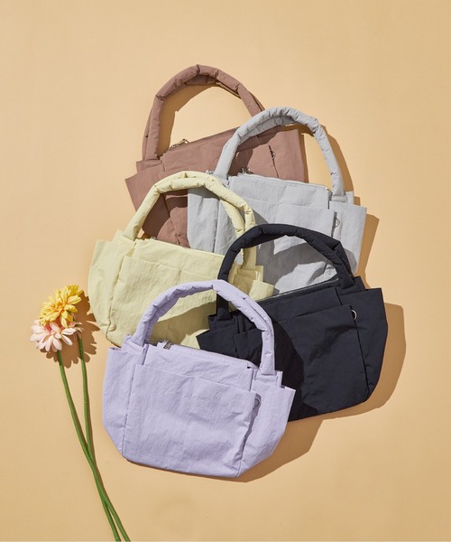 SALON de RUBAN（サロンドルヴァン）の「【SALON de RUBAN / サロン ド ルヴァン】 トートバッグ（トートバッグ・レディース・ブラック/ラベンダー/モカ/イエロー/ライトグレー・FREE）」の3枚目の写真