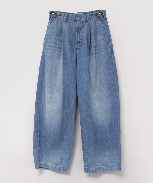 RNA-N（アールエヌエーエヌ）の「R4451 ライトデニムワイドスラックス（デニムパンツ・レディース・ライトインディゴブルー・SMALL/MEDIUM）」の3枚目の写真