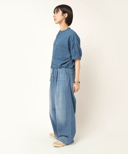 RNA-N（アールエヌエーエヌ）の「R4451 ライトデニムワイドスラックス（デニムパンツ・レディース・ライトインディゴブルー・SMALL/MEDIUM）」の12枚目の写真