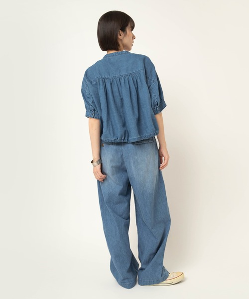 RNA-N（アールエヌエーエヌ）の「R4451 ライトデニムワイドスラックス（デニムパンツ・レディース・ライトインディゴブルー・SMALL/MEDIUM）」の13枚目の写真