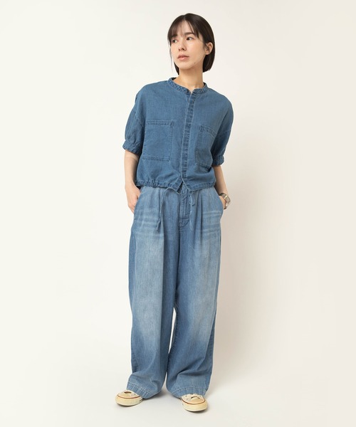 RNA-N（アールエヌエーエヌ）の「R4451 ライトデニムワイドスラックス（デニムパンツ・レディース・ライトインディゴブルー・SMALL/MEDIUM）」の8枚目の写真