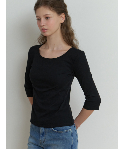 RE_L(リエル)の「Hata 3/4 sleeve t-shirt (black)(Tシャツ/カットソー・レディース・その他・FREE)」の3枚目の写真
