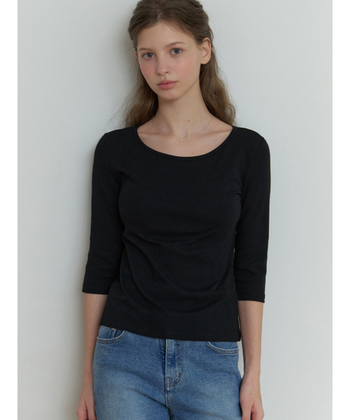 RE_L(リエル)の「Hata 3/4 sleeve t-shirt (black)(Tシャツ/カットソー・レディース・その他・FREE)」の5枚目の写真