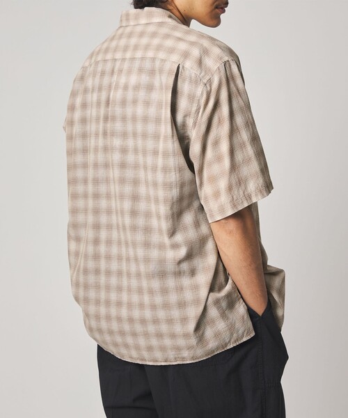 Steven Alan（スティーブンアラン）の「＜Steven Alan＞ コットン/シルク オンブレーチェック オープンカラー シャツ BOX（シャツ/ブラウス・メンズ・ダークブラウン/ベージュ・XL/L/M/S）」の6枚目の写真