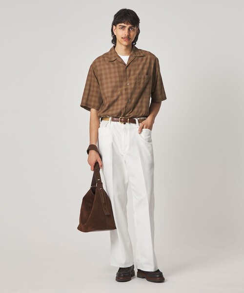 Steven Alan（スティーブンアラン）の「＜Steven Alan＞ コットン/シルク オンブレーチェック オープンカラー シャツ BOX（シャツ/ブラウス・メンズ・ダークブラウン/ベージュ・XL/L/M/S）」の11枚目の写真