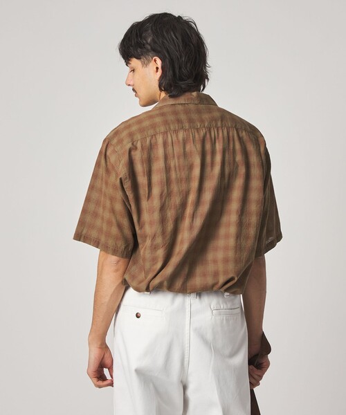 Steven Alan（スティーブンアラン）の「＜Steven Alan＞ コットン/シルク オンブレーチェック オープンカラー シャツ BOX（シャツ/ブラウス・メンズ・ダークブラウン/ベージュ・XL/L/M/S）」の14枚目の写真