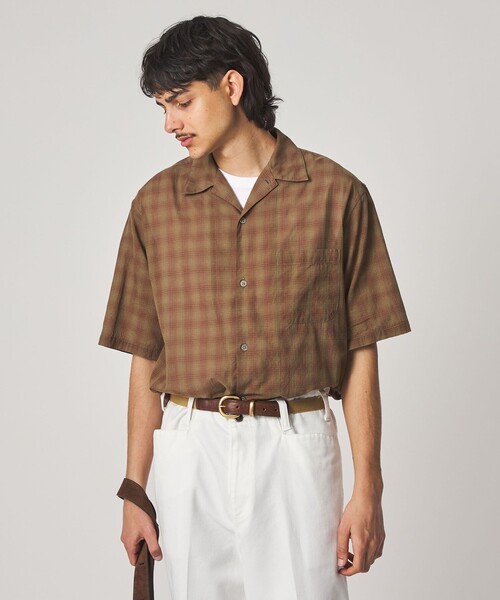 Steven Alan（スティーブンアラン）の「＜Steven Alan＞ コットン/シルク オンブレーチェック オープンカラー シャツ BOX（シャツ/ブラウス・メンズ・ダークブラウン/ベージュ・XL/L/M/S）」の15枚目の写真