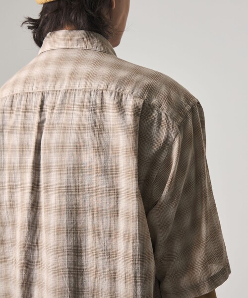 Steven Alan（スティーブンアラン）の「＜Steven Alan＞ コットン/シルク オンブレーチェック オープンカラー シャツ BOX（シャツ/ブラウス・メンズ・ダークブラウン/ベージュ・XL/L/M/S）」の19枚目の写真
