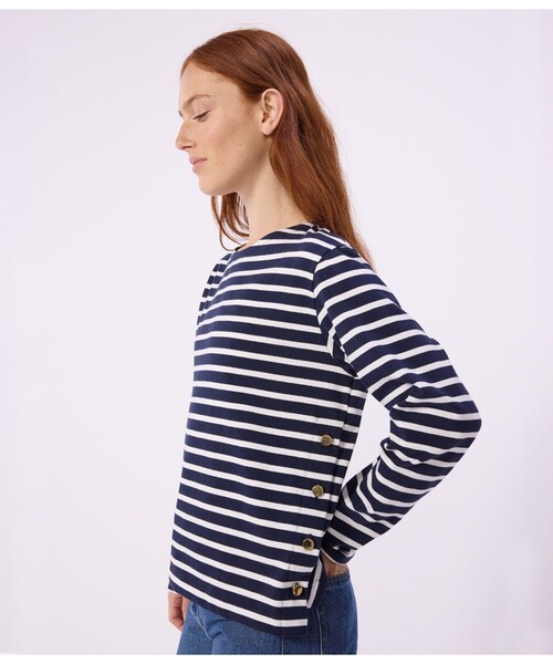 PETIT BATEAU（プチバトー）の「マリニエール長袖プルオーバー（スウェット・レディース・ブルー系その他・SMALL/MEDIUM/LARGE/XX-SMALL/X-SMALL）」の2枚目の写真
