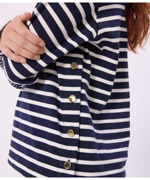 PETIT BATEAU（プチバトー）の「マリニエール長袖プルオーバー（スウェット・レディース・ブルー系その他・SMALL/MEDIUM/LARGE/XX-SMALL/X-SMALL）」の3枚目の写真