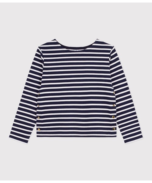 PETIT BATEAU（プチバトー）の「マリニエール長袖プルオーバー（スウェット・レディース・ブルー系その他・SMALL/MEDIUM/LARGE/XX-SMALL/X-SMALL）」の4枚目の写真