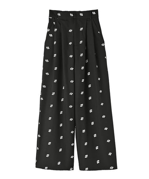 STYLE DELI（スタイルデリ）の「【BLK001】花柄刺繍ツイルタックパンツ（その他パンツ・レディース・グリーン/グレー/ブラック・FREE）」の22枚目の写真