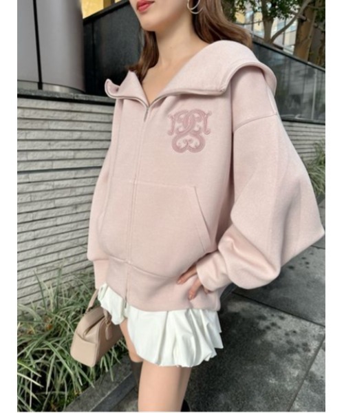 SNIDEL（スナイデル）の「【ベストセラー】ボリュームパーカー（パーカー・レディース・アイボリー/ダークグレー/ピンク・F）」の8枚目の写真