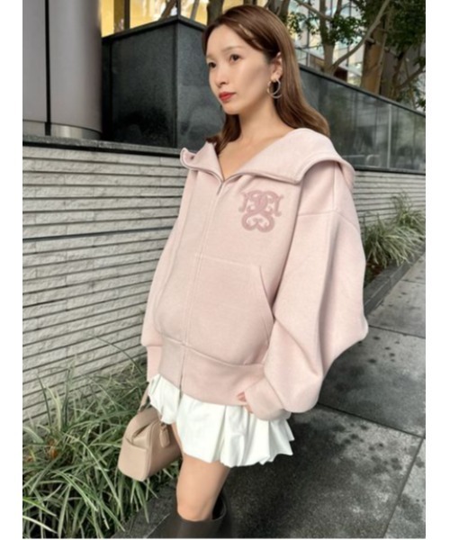 SNIDEL（スナイデル）の「【ベストセラー】ボリュームパーカー（パーカー・レディース・アイボリー/ダークグレー/ピンク・F）」の9枚目の写真