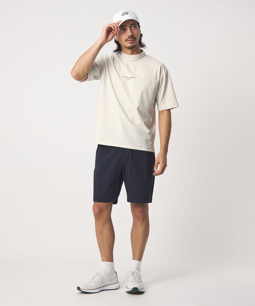 UNITED ARROWS GOLF(ユナイテッドアローズゴルフ)の「メンズ ショートスリーブ モックネック シャツ 接触冷感 UV ストレッチ(Tシャツ/カットソー・メンズ・オフホワイト/ブラック・M/XL/L)」の5枚目の写真