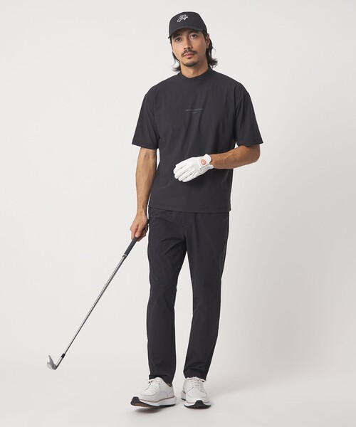 UNITED ARROWS GOLF(ユナイテッドアローズゴルフ)の「メンズ ショートスリーブ モックネック シャツ 接触冷感 UV ストレッチ(Tシャツ/カットソー・メンズ・オフホワイト/ブラック・M/XL/L)」の8枚目の写真