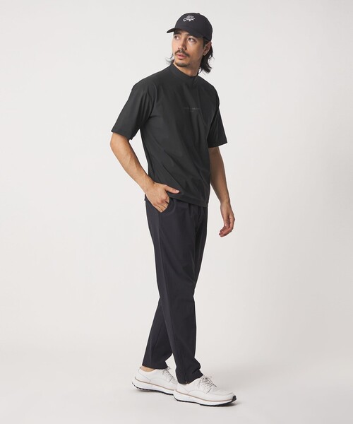 UNITED ARROWS GOLF(ユナイテッドアローズゴルフ)の「メンズ ショートスリーブ モックネック シャツ 接触冷感 UV ストレッチ(Tシャツ/カットソー・メンズ・オフホワイト/ブラック・M/XL/L)」の9枚目の写真