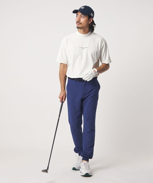 UNITED ARROWS GOLF(ユナイテッドアローズゴルフ)の「メンズ ショートスリーブ モックネック シャツ 接触冷感 UV ストレッチ(Tシャツ/カットソー・メンズ・オフホワイト/ブラック・M/XL/L)」の12枚目の写真