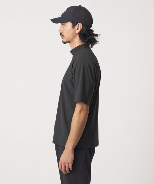 UNITED ARROWS GOLF(ユナイテッドアローズゴルフ)の「メンズ ショートスリーブ モックネック シャツ 接触冷感 UV ストレッチ(Tシャツ/カットソー・メンズ・オフホワイト/ブラック・M/XL/L)」の15枚目の写真