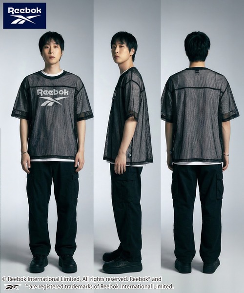 Reebok(リーボック)の「【karlas別注】Reebok リーボック メッシュTシャツ 半袖 ロゴT(Tシャツ/カットソー・レディース・ブラック/グレー/ネイビー・M/L/LL)」の18枚目の写真