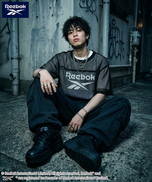 Reebok(リーボック)の「【karlas別注】Reebok リーボック メッシュTシャツ 半袖 ロゴT(Tシャツ/カットソー・レディース・ブラック/グレー/ネイビー・M/L/LL)」の7枚目の写真