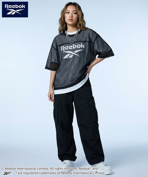 Reebok(リーボック)の「【karlas別注】Reebok リーボック メッシュTシャツ 半袖 ロゴT(Tシャツ/カットソー・レディース・ブラック/グレー/ネイビー・M/L/LL)」の10枚目の写真